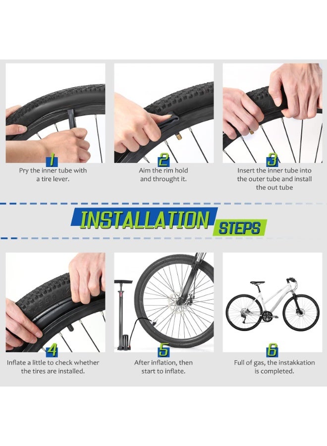 Peachjoy 2 Pcs 16" Bicycle Tubes, 16x1.75-2.125 Inches Bicycle Tube with 2 Tire Levers Butyl Rubber Bike Inner Tube with 32mm Schrader Valve for Road/MTB/Kids Bike - Image 5